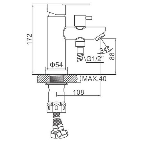 Смеситель с лейкой для биде Ledeme L71203