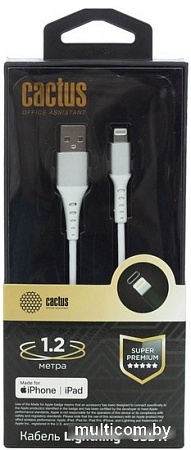 Кабель CACTUS USB Type-A - Lightning CS-LG.USB.A-1.2 (1.2 м, белый)