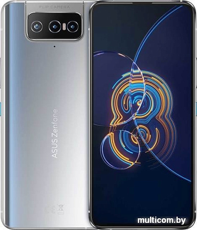 Смартфон ASUS Zenfone 8 Flip ZS672KS 8GB/256GB (серебристый)