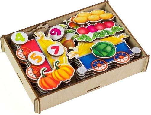 Развивающая игра Paremo Липучка Поезд с овощами PE720-53