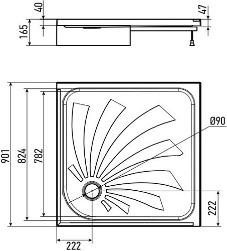 Душевая кабина Alex Baitler AB9017H-2 90x90