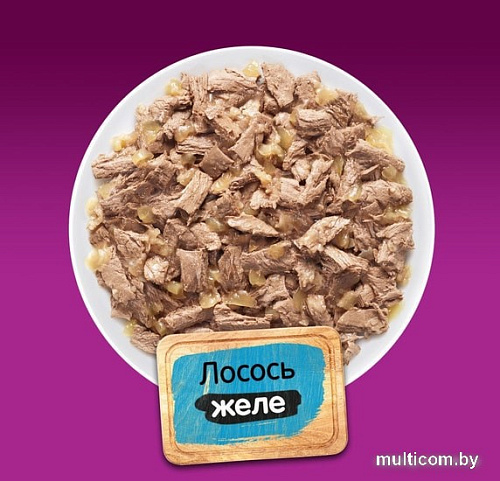 Консервированный корм для кошек Whiskas Рыбная коллекция лосось в желе 85 г