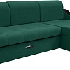 Диван Сириус Лидер-4 с оттоманкой ППУ 260x165 (Eva 30 велюр зеленый)