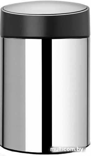 Brabantia Slide Bin 5 л (стальной полированный/черный)