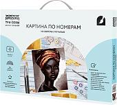 Картина по номерам Три совы Африканская женщина КХп_48138