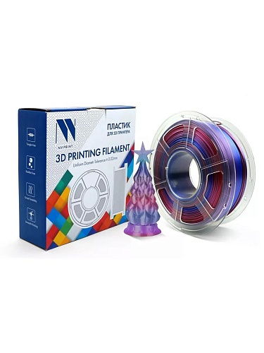 Пластик NV Print NV-3D-SILK-PLA-P-RAINBOW-02 (1.75мм, 1кг, радужный 02)