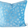 Декоративная подушка Домашняя Мода Новогодний принт (50х50, голубой)
