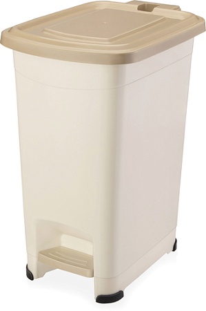 Мусорное ведро Эльфпласт Slim EP557 (10 л, слоновая кость/бежевый)