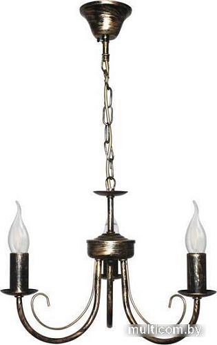 Подвесная люстра Элетех Рустика 234 НСБ 01-3х60-147 Е14 1005404272 (черный матовый/золото)