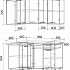 Угловая кухня Интерлиния Мила Лайт 1.2x1.3 (дуб золотой)