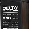 Аккумулятор для ИБП Delta DT 6023 (6В/2.3 А·ч)