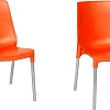 Стул TetChair Genius металл/пластик (2шт, оранжевый/ножки хром)
