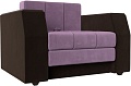 Кресло-кровать Лига диванов Атлантида 113868 (микровельвет, сиреневый/коричневый)