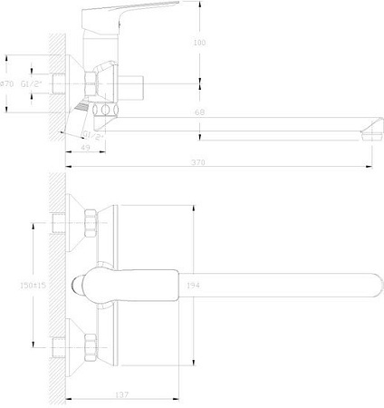 Смеситель Rossinka Silvermix RS27-33