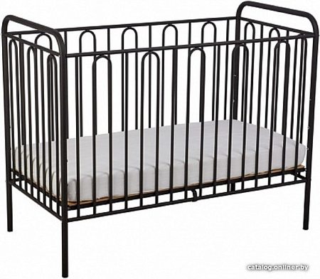 Классическая детская кроватка Polini Kids Vintage 110 (черный матовый)