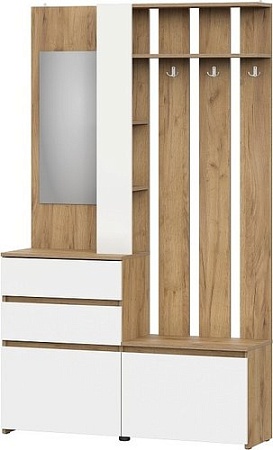 Стенка Mio Tesoro Некст 1 (дуб золотой/белый)