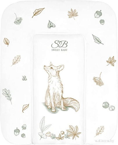 Пеленальный матрас Sweet Baby Foresta Magica Crema Arancio 58x71 (лиса бежевый/оранжевый)