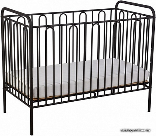 Классическая детская кроватка Polini Kids Vintage 110 (черный матовый)