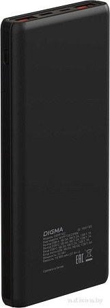 Внешний аккумулятор Digma DGPF10C 10000mAh (черный)