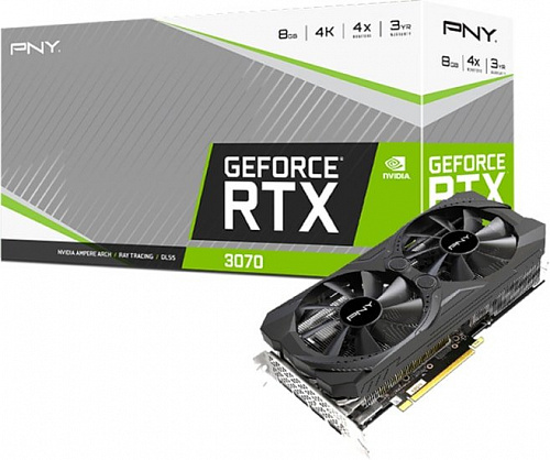 Видеокарта PNY GeForce RTX 3070 Uprising Dual Fan 8GB GDDR6 VCG30708DFMPB