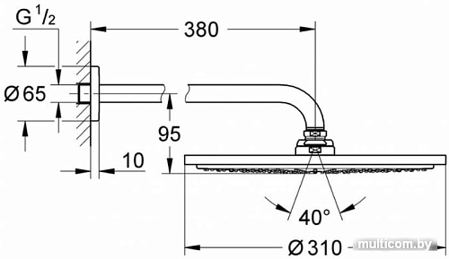 Верхний душ Grohe Rainshower 26066DC0 (суперсталь)