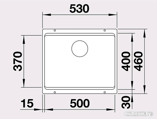 Кухонная мойка Blanco Etagon 500-U Silgranit (белый) [522231]