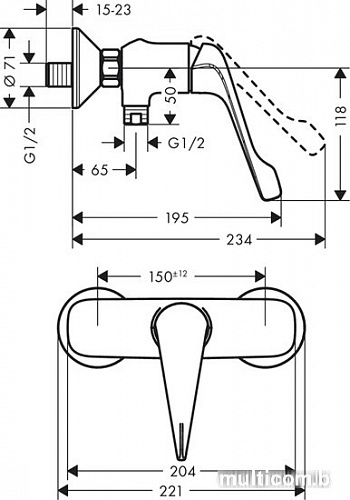 Смеситель Hansgrohe Novus 71926000