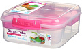 Контейнер Sistema Bento Cube To Go 21685 (розовый)