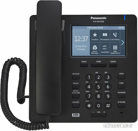 Проводной телефон Panasonic KX-HDV330RUB (черный)