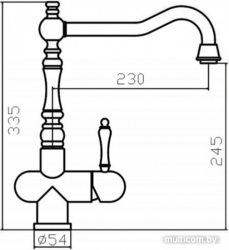 Смеситель ZorG SZR-1017 Diva Inox