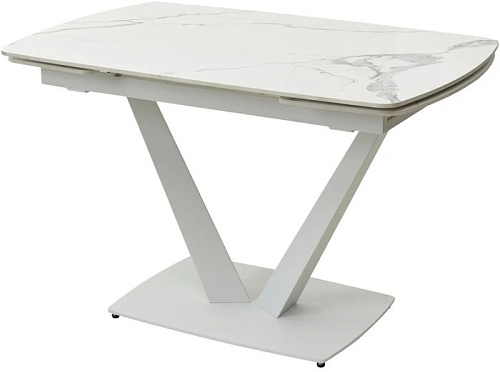 Кухонный стол M-City Alatri 120 Gloss 614M04391 (Staturio White Solid Ceramic/White)