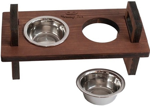 Миски на подставке Чешир Царь 200 мл (коричневый)