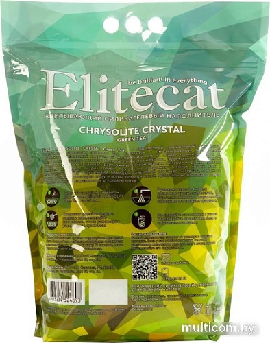 Наполнитель для туалета EliteCat Chrysolite Crystal Green Tea 7.6 л