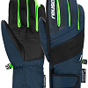 Горнолыжные перчатки Reusch Duke R-Tex Xt Junior 6261212-7712 (р-р 6, Black/Dress Blue/Green)