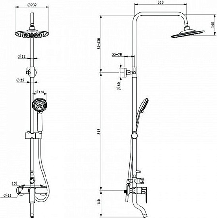Душевая система IDDIS EDISB3Fi06