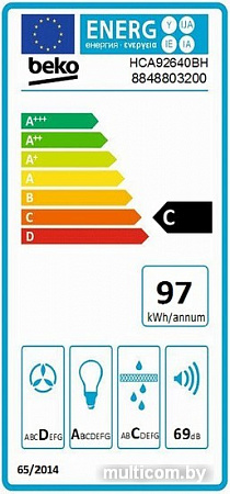Кухонная вытяжка BEKO HCA 92640 BH