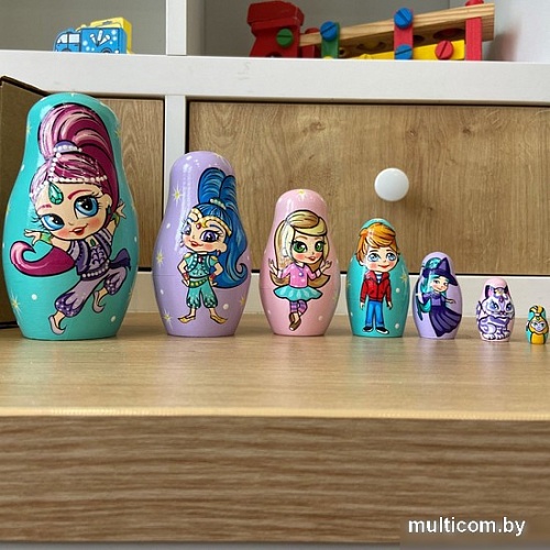 Развивающая игра Брестская Матрешка Шиммер и Шайн (Shimmer and shine) (набор 7 шт)
