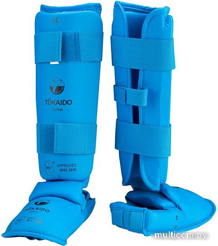 Защита голени и стопы Tokaido PU Shin And Removable Instep Guard WKF PRO-3E-WKF-II (XL, синий)