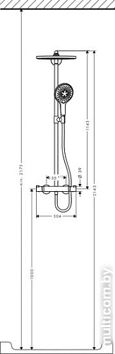 Душевая система Hansgrohe Raindance Select 300 Showerpipe (27114000)