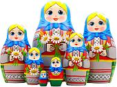 Развивающая игра Брестская Матрешка С букетом луговых цветов (набор 7 шт)