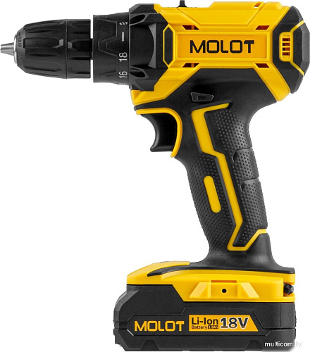 Дрель-шуруповерт Molot MBD 1815 Li 1335504 (с 2-мя АКБ, кейс)