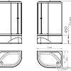 Душевая кабина Domani-Spa Delight 128 High 120x80 R (черный/тонированное)