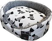 Лежак AntePrima Nathalie NADOGNER05 (белый/черный/принт собачки)