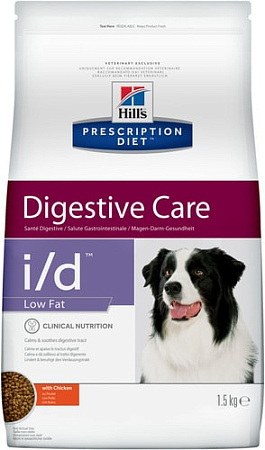 Сухой корм для собак Hill's Prescription Diet Digestive Care i/d Low Fat с курицей 1.5 кг