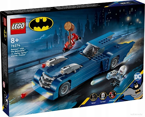 Конструктор LEGO Batman 76274 Бэтмен на Бэтмобиле против Харли Квинн и Мистера Фриза