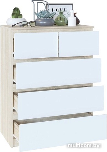 Комод Сокол Т-5Р (дуб сонома/белый)