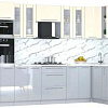 Готовая кухня Интерлиния Мила Пластик 1.88x3.4 PR (ваниль/туманный глянец/белый гранит)