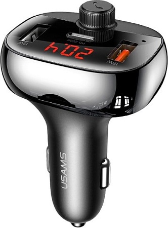 FM-модулятор Usams US-CC143 50W 3 Ports Digital Display Wireless FM