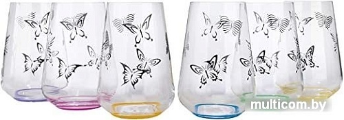 Набор стаканов для воды и напитков Bohemia Crystal Butterfly 23013/S1432/380