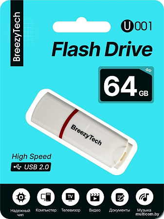 USB Flash BreezyTech U001 64GB (белый)